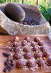 Stone ground coconut - banana - cacao truffles