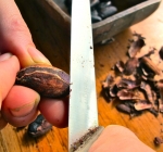 Easy to peel, first score the edge, then