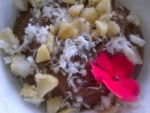Chocolate mousse, macadamias